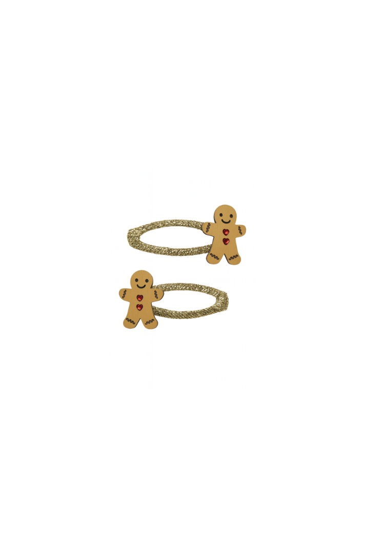 Set de 2 clips navideños Ginger Joy con muñecos de jengibre