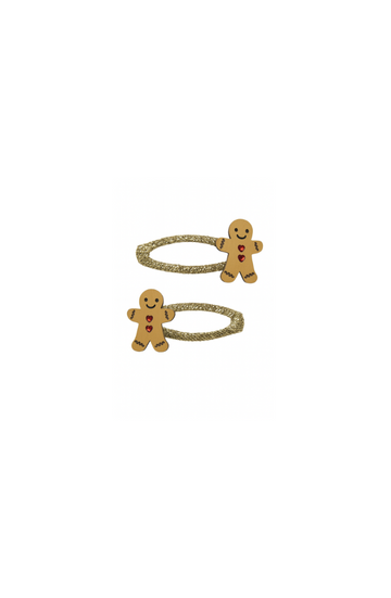 Set de 2 clips navideños Ginger Joy con muñecos de jengibre