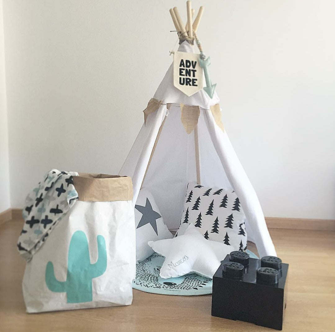 Bolsa de Papel Be-nized Bag Cactus Menta de Play & Store