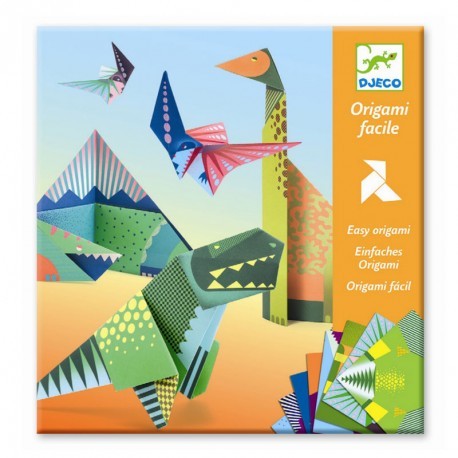 Manualidad de Papiroflexia Origami Dinosaurios de Djeco