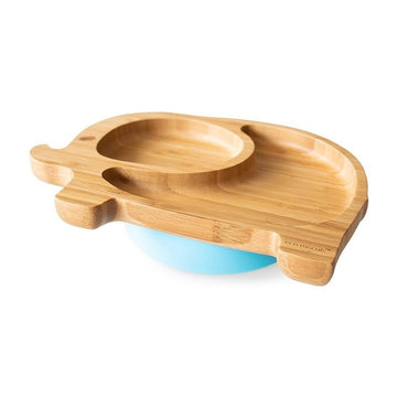 Plato de Bambú Elefante Azul de Eco Rascals