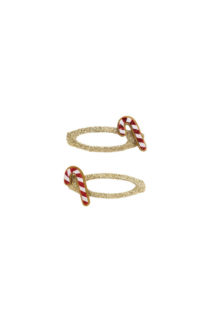 Set de 2 clips navideños Peppermint Twirl con bastones de caramelo