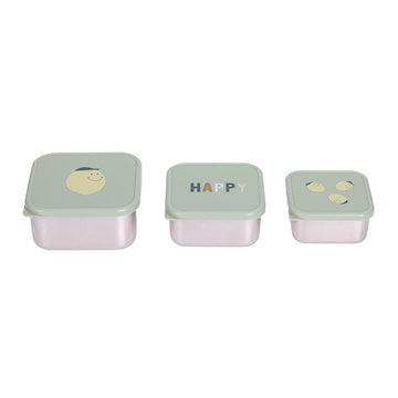 Set 3 Fiambreras Acero Inoxidable Lemon Lässig