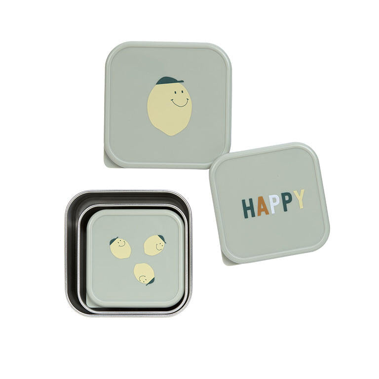 Set 3 Fiambreras Acero Inoxidable Lemon Lässig