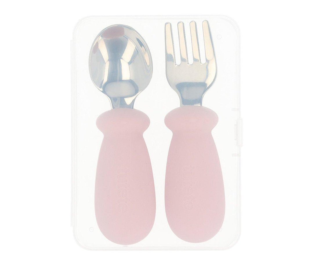Cubiertos de Aprendizaje Pink