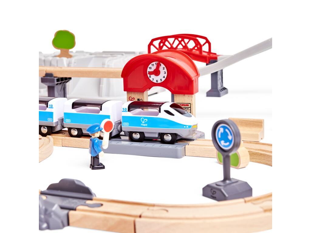 Juego de Bloques de construcción Tren de Ciudad  de Hape