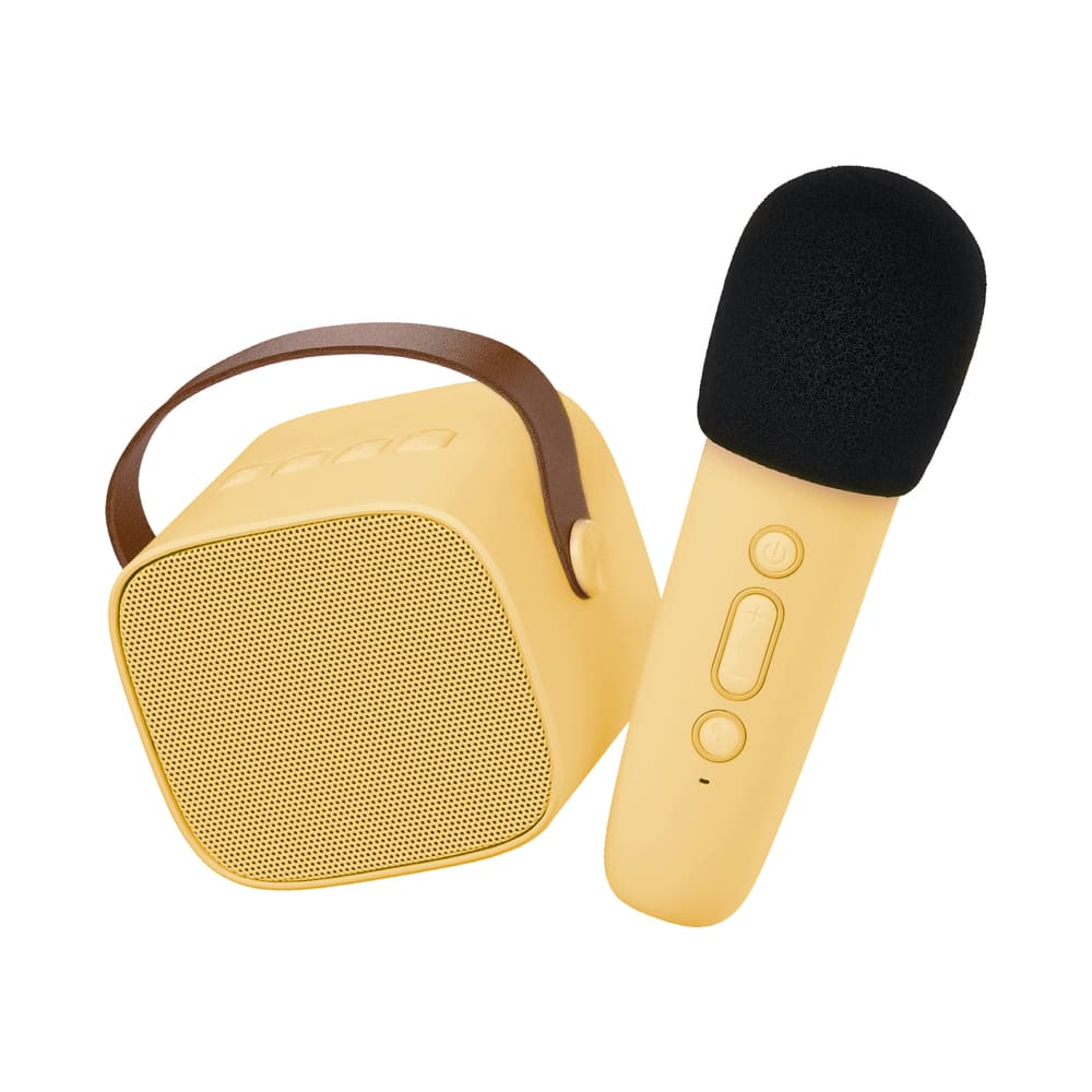 Karaoke Altavoz Bluetooth con Micrófono Amarillo Lalarma