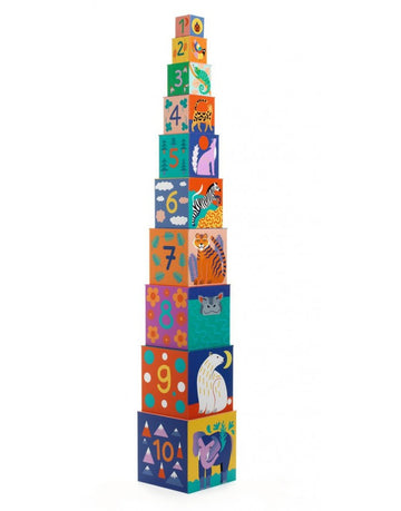 Primera Edad 10 Cubos Animales Salvajes de Djeco