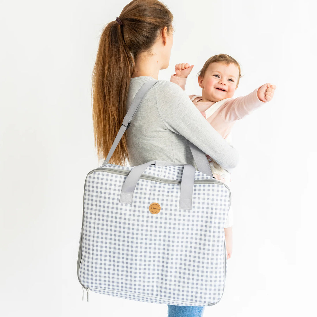 Maleta Infantil Vichy Gris