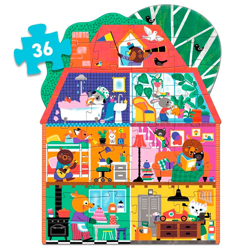 Puzzle Gigante La Casa de los Amiguitos 36 pzas de Djeco