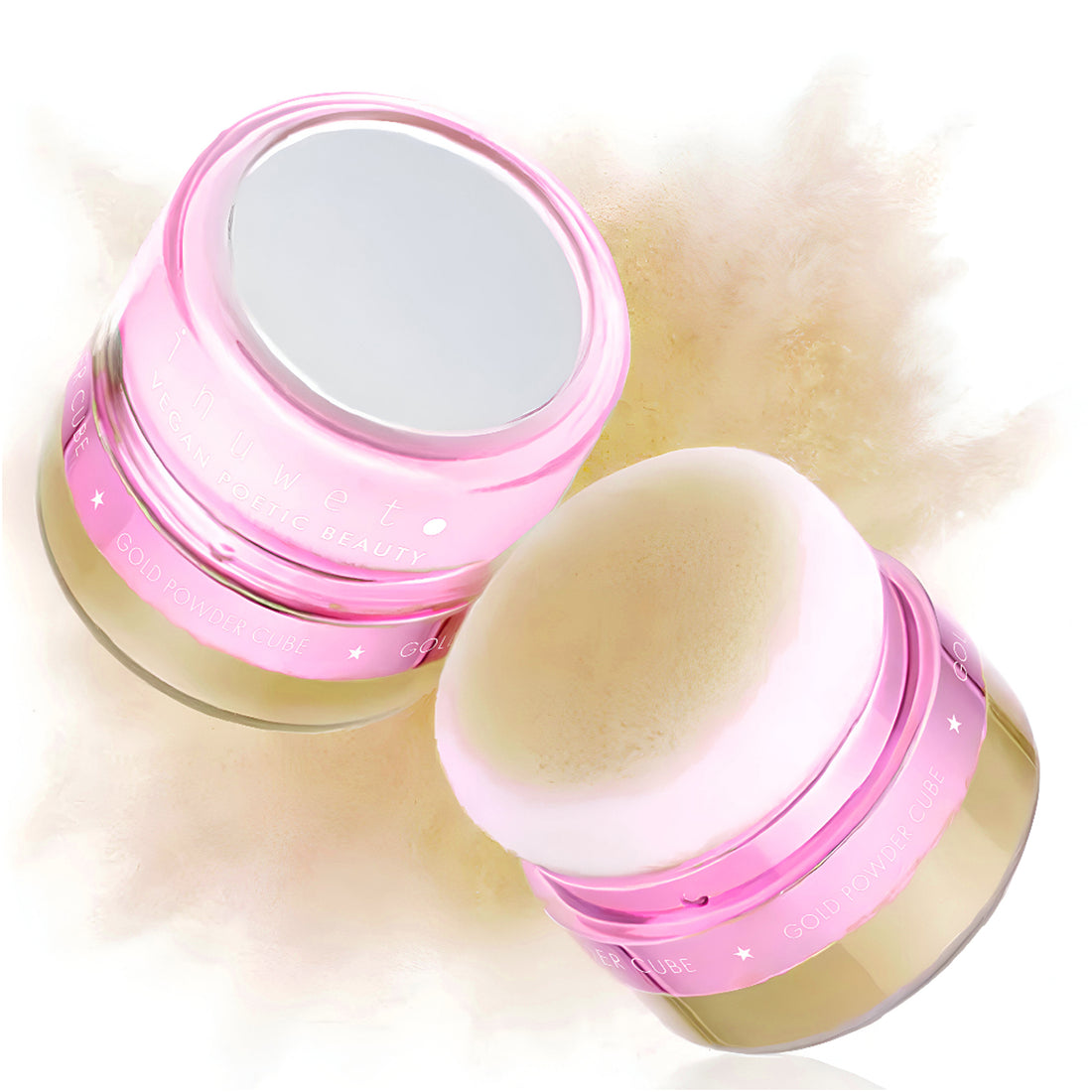 Cubito de polvos dorados brillantes- Inuwet