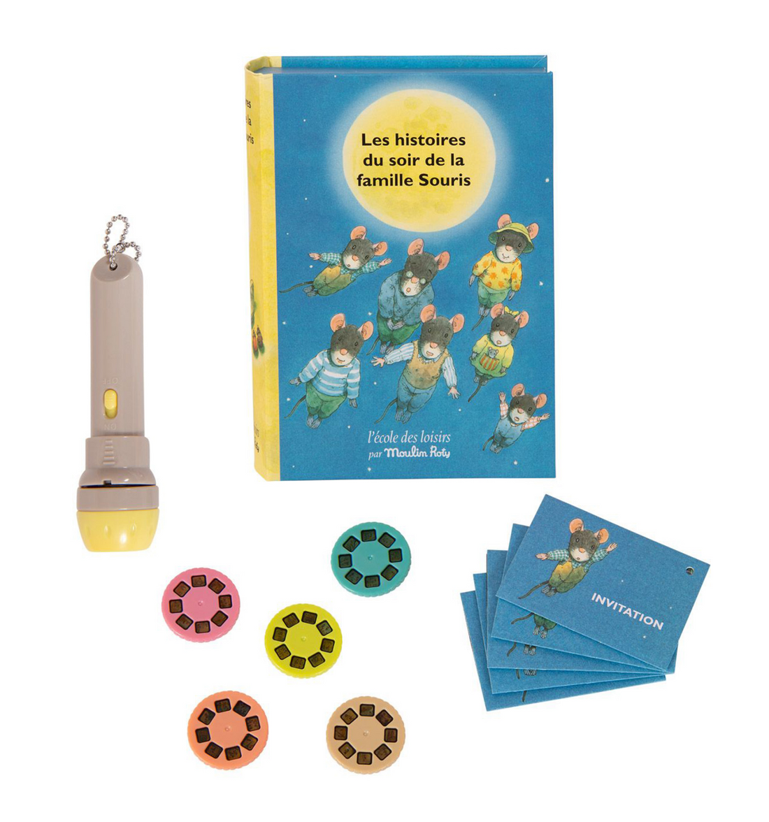 Libro-Linterna Proyector de Historias Familia Souris