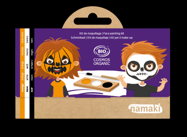 Kit Maquillaje Calabaza y Esqueleto Namaki