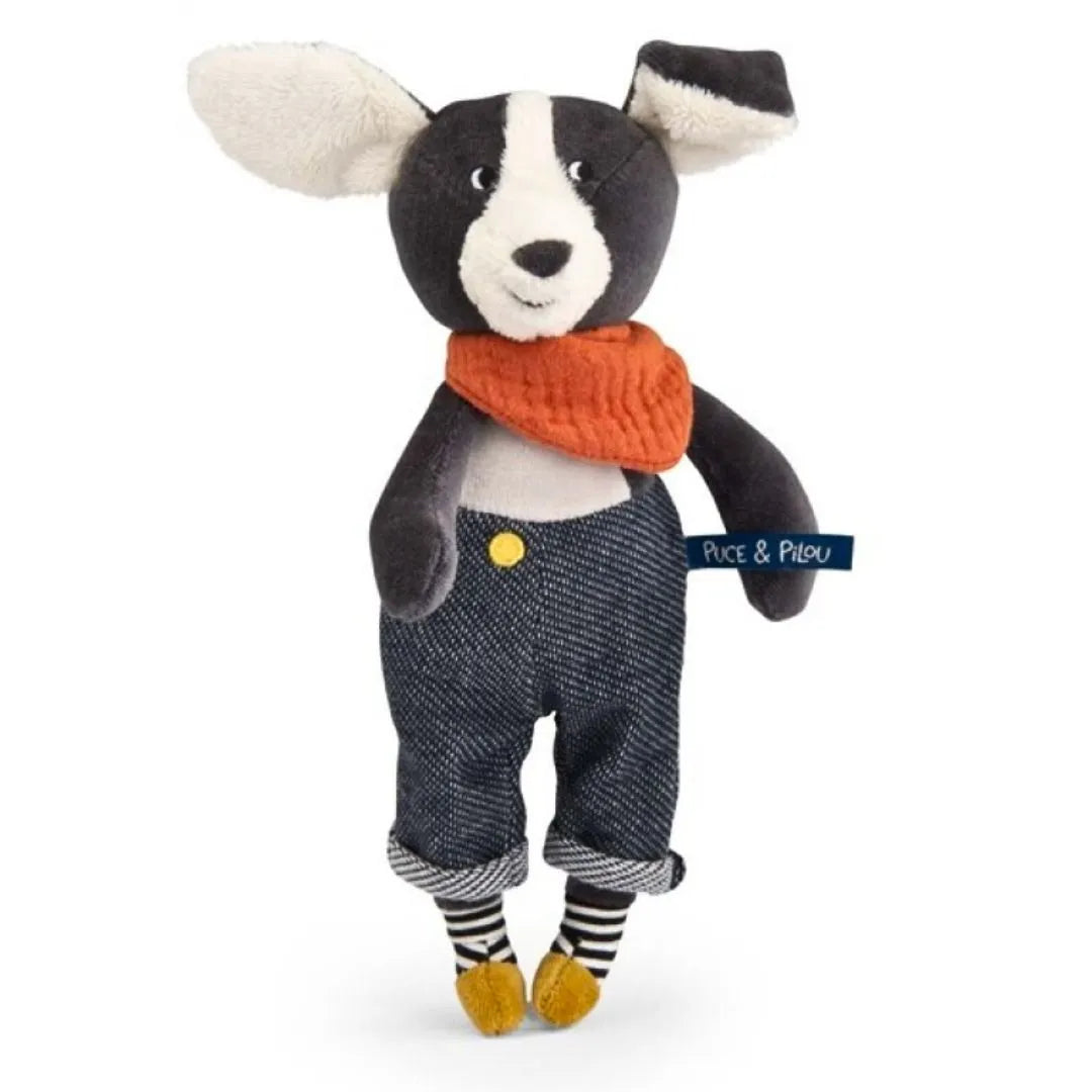 Muñeco perro Puce azul Puce&Pilou Moulin Roty