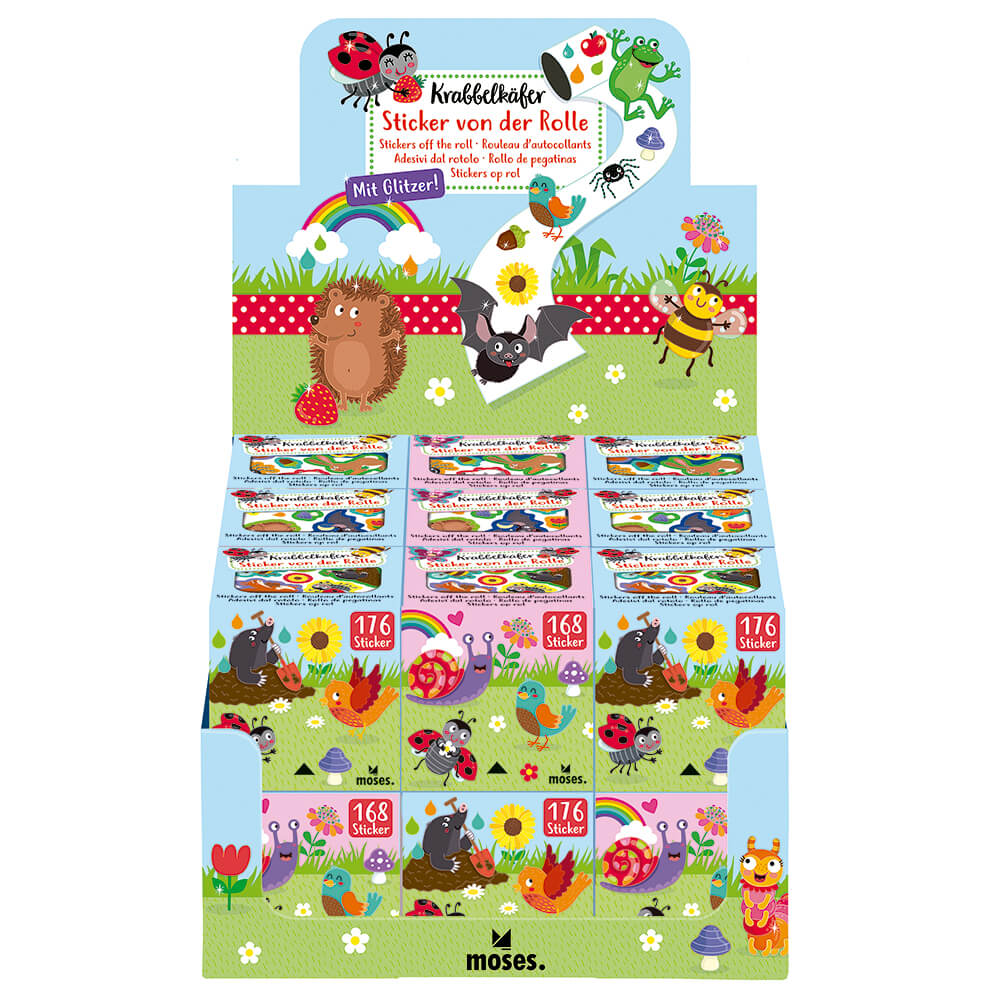 Rollo de Pegatinas Bichos (168 uds.) Moses