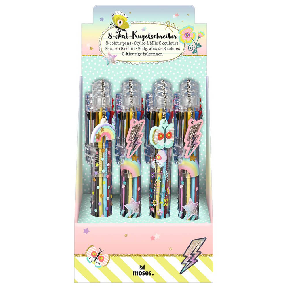 Bolígrafo 8 Colores (Rayo) Moses