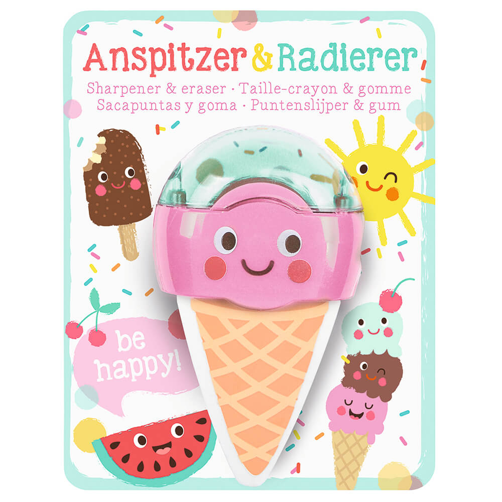 Sacapuntas y Goma Be Happy (Rosa) Moses