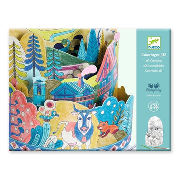Colorear Diorama En la Cima del Mundo de Djeco