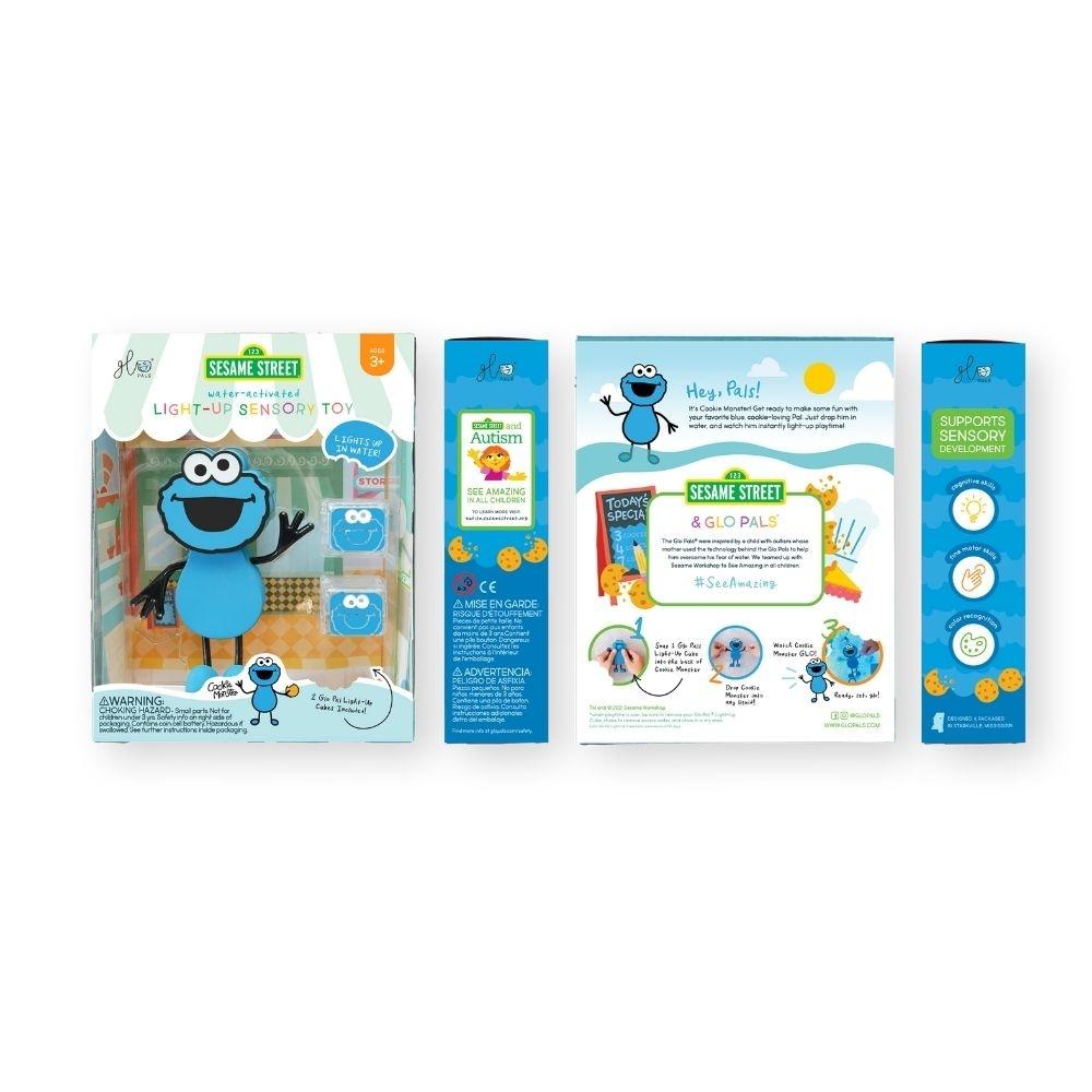 Set Personaje + 2 Cubos Luz Cookie Monster GloPals