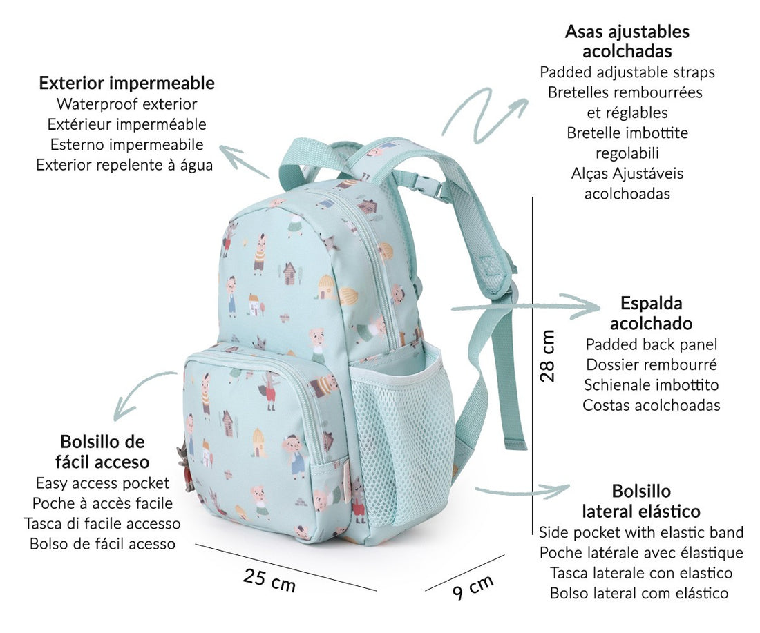 Mochila Infantil Los tres cerditos