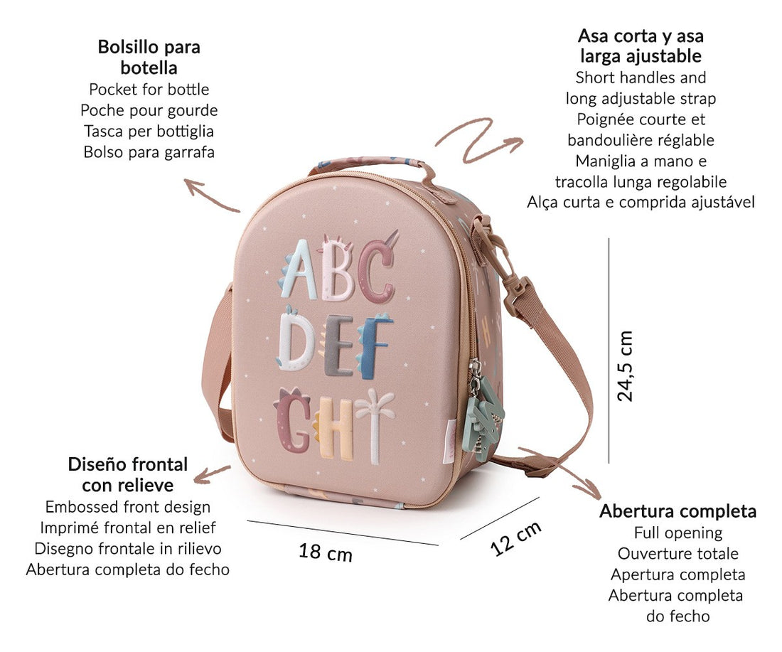 Bolsa Merienda Térmica 3D Funny Letters