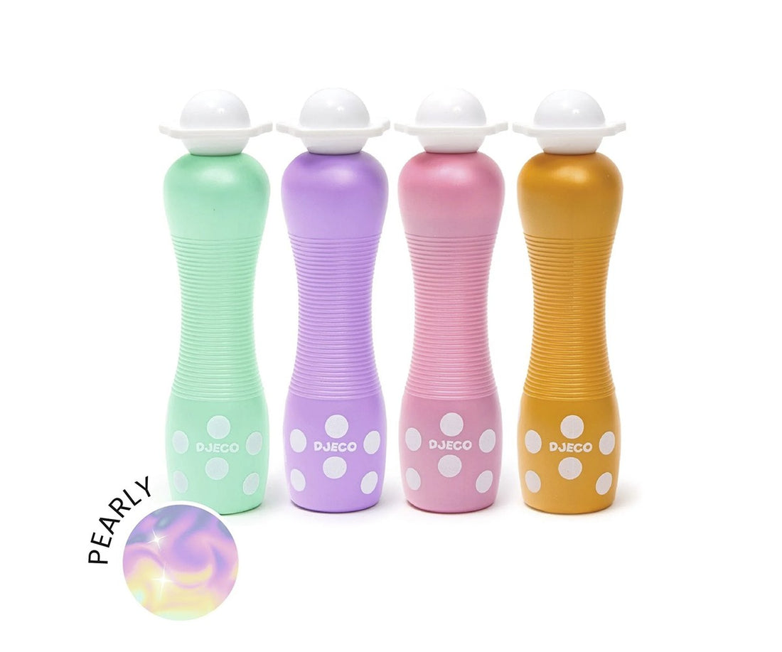 4 Marcadores Puntos Grandes Pearly Djeco