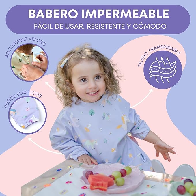 Babero Manga Larga Bosque Encantado Babaté Kids