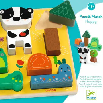 Encajable Puzz & Match Happy de Djeco