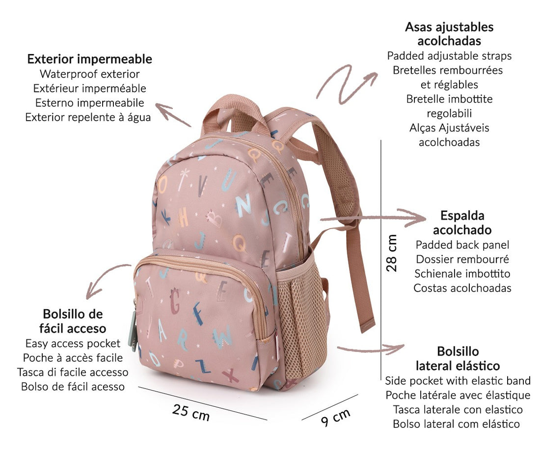 Mochila Infantil Funny Letters