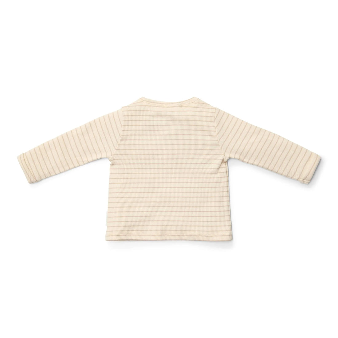 Camiseta Manga Larga Rayas Beige Suave Little Dutch