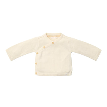 Cardigan Cruz Punto Blanco Roto Little Dutch