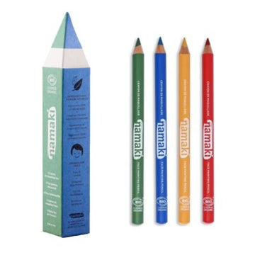 Set de 4 Lápices Finos Maquillaje (Amarillo, Verde, Azul, Rojo) Namaki