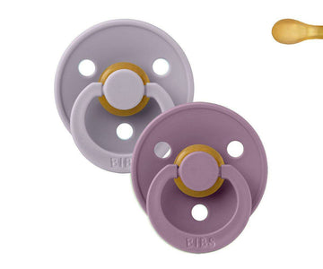 Pack 2 Chupetes Bibs Simétrica Fossil Grey/Mauve 6-18m