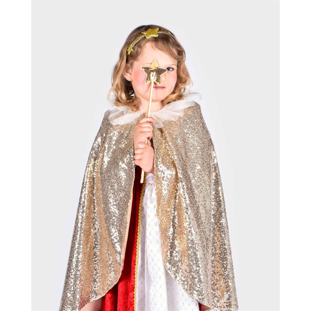 Capa Princesa Dorada 3-8 años Den Goda Fen