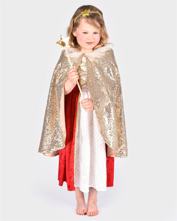 Capa Princesa Dorada 3-8 años Den Goda Fen