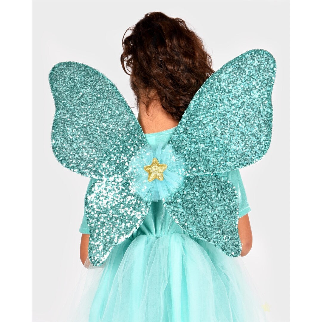 Alas Mariposa Turquesa Den Goda Fen