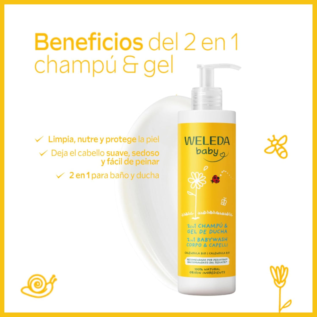 Champú & Gel ducha Caléndula 400ml, Weleda