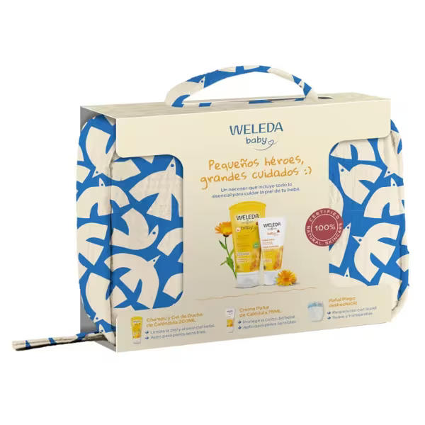 Weleda Baby Neceser de Regalo Crema Pañal 75 ml + Gel Champú 200 ml