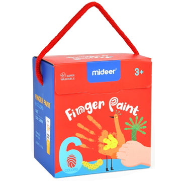 Pinturas para Pintar con los Dedos - 6 colores Mideer