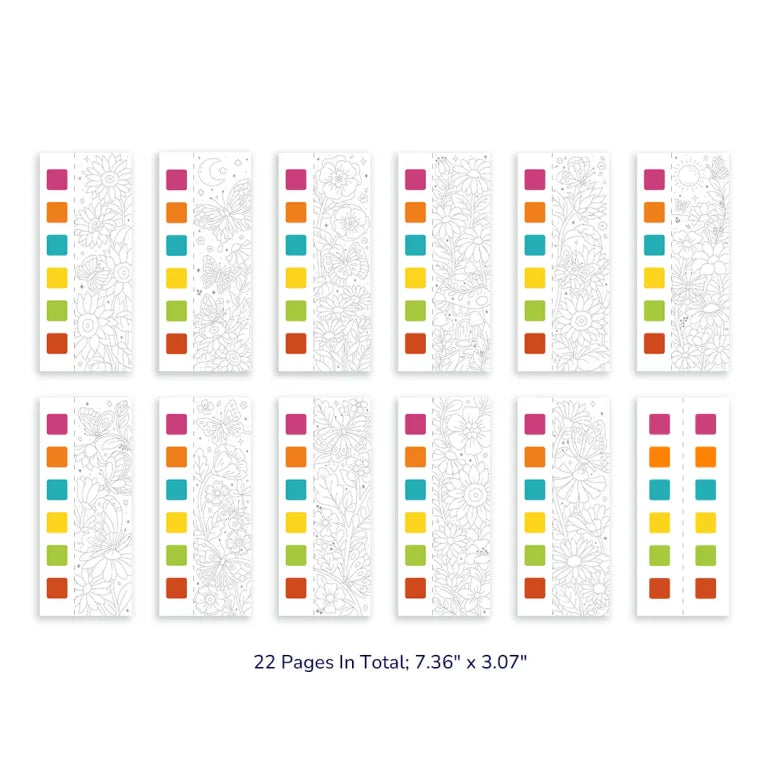 Libro para Colorear Acuarelable - Flores Mideer