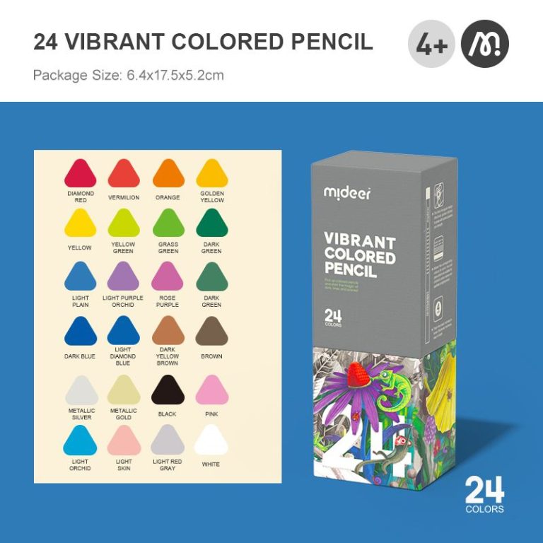 Crayones Triangulares en Colores Vibrantes (24 unidades) Mideer