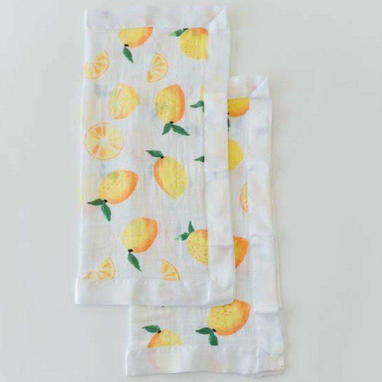 Muselina Algodón Lemon de Little Unicorn 40x40 (2uds)