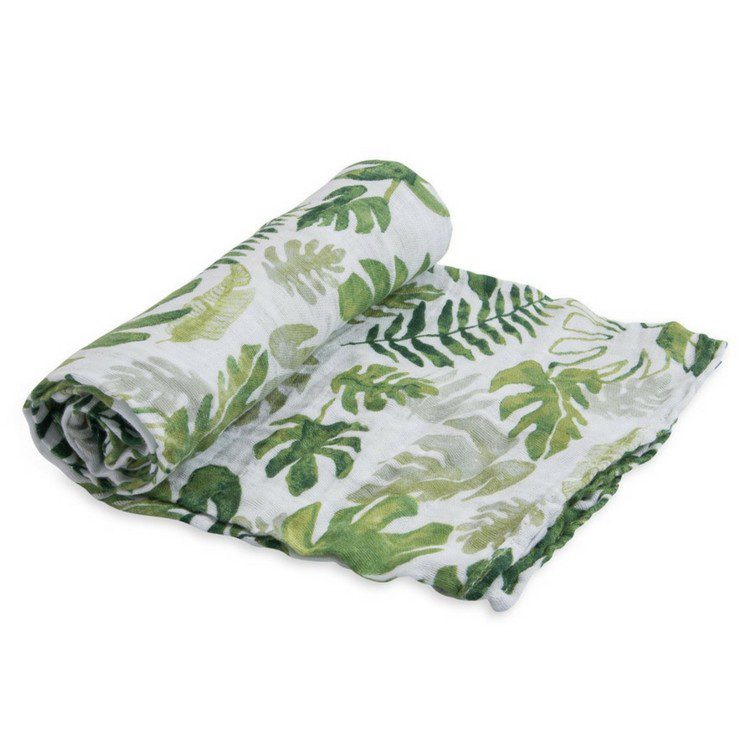 Muselina Algodón Tropical Leaf 120x120 de Little Unicorn