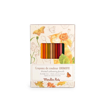 12 Lápices de Colores + Tarjetas El Jardinero de Moulin Roty