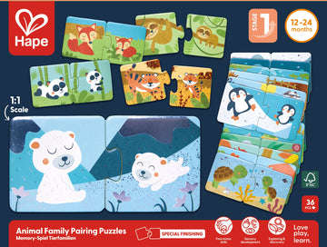 Puzzles Animal Family Pairing Hape