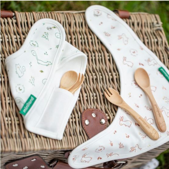 Juego de Cubiertos y Bandana Natur Picneat Chip Miniland