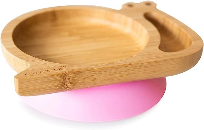 Plato de Bambú Caracol Rosa de Eco Rascals