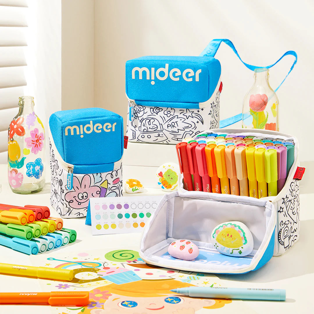 Rotuladores acrílicos Mideer en estuche blando — 36 colores