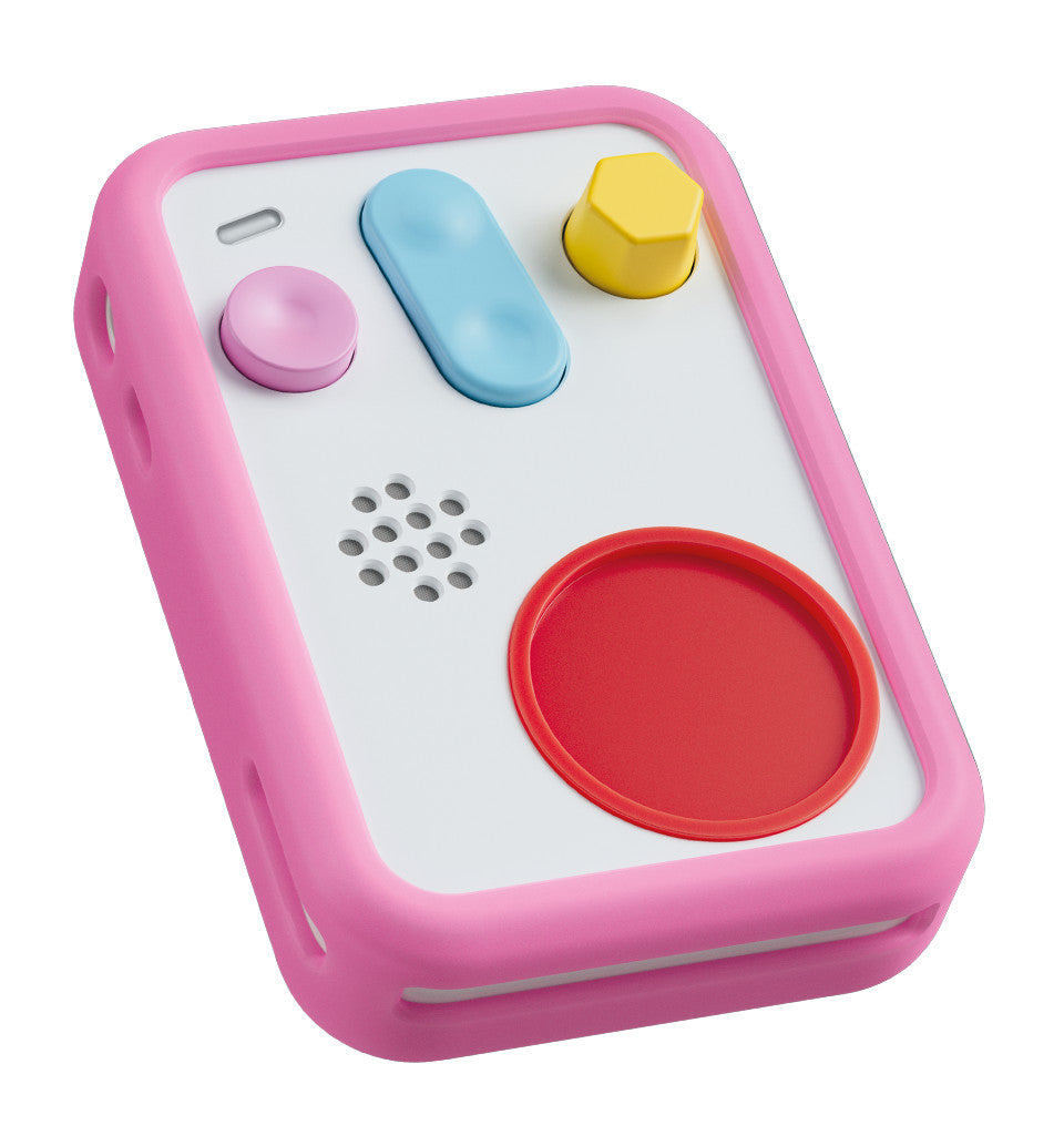Funda protectora de silicona rosa para Faba+, vista interior vacía
