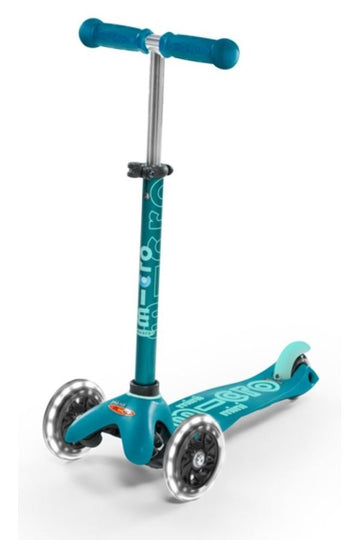 Patinete Mini Micro Deluxe Led Aqua